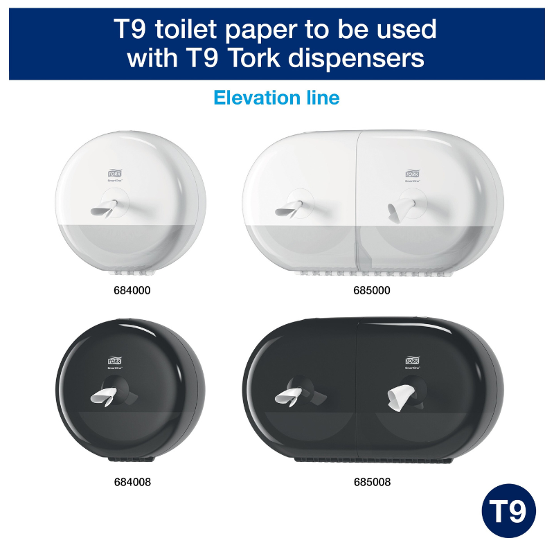 Tork® SmartOne Mini Roll Hand Towel, 2 Ply, White, 12 Rolls/Case