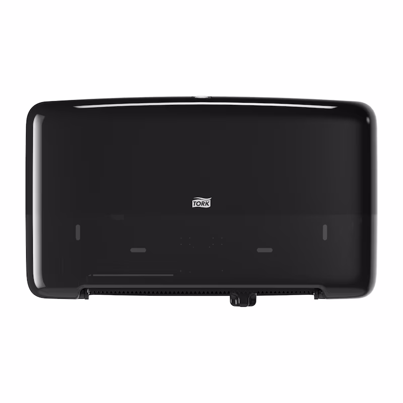 Tork Twin Mini Jumbo Bath Tissue Roll Dispenser Black 5555290